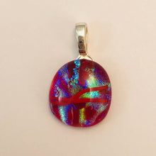 Load image into Gallery viewer, Red Blue Ocean-Glass-Fused-Pendant