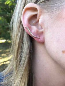 silver rod earring