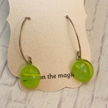 Load image into Gallery viewer, Lime Twist-Fused-Glass-Earrings