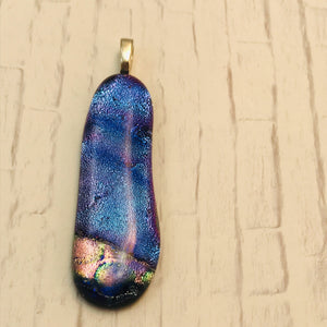 Shimmering Blue Hue-Glass-Fused-Pendant