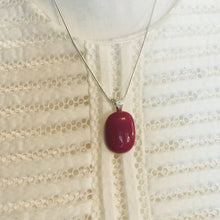 Load image into Gallery viewer, Rose Bud-Glass-Fused-Pendant