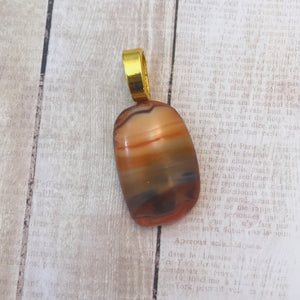 Zion's River Canyon-Fused-Glass-Pendant