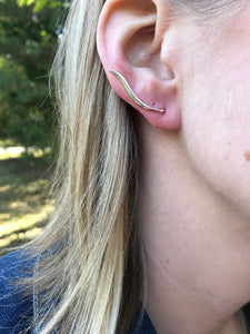 silver rod earring
