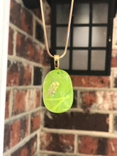 Load image into Gallery viewer, Wasabi-Fused-Glass-Pendant
