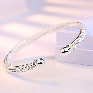 Silver winding soul bracelet