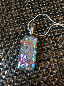 3D Ice Prism-Fused Glass Pendant