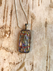 3D Ice Prism-Fused Glass Pendant