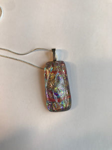 3D Ice Prism-Fused Glass Pendant