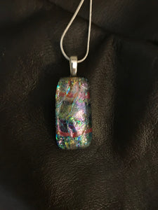 3D Ice Prism-Fused Glass Pendant