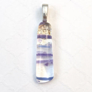 Translucent Lilac-Fused-Glass-Pendant