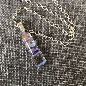 Translucent Lilac-Fused-Glass-Pendant