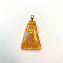 Load image into Gallery viewer, Tangerine Anemone-Fused-Glass-Pendant