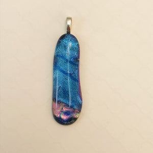 Shimmering Blue Hue-Glass-Fused-Pendant