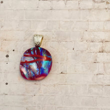 Load image into Gallery viewer, Silvery Blue Moon-Glass-Fused-Pendant