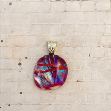 Load image into Gallery viewer, Silvery Blue Moon-Glass-Fused-Pendant