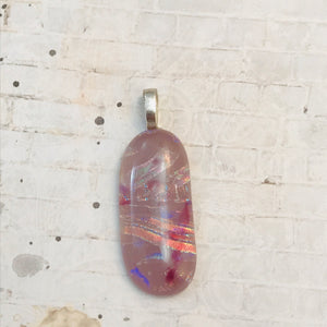 Amethyst Mauve- Fused Glass Pendant