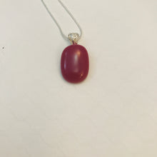 Load image into Gallery viewer, Rose Bud-Glass-Fused-Pendant