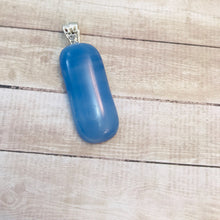 Load image into Gallery viewer, Stretched Blue Thin-Glass-Fused-Pendant