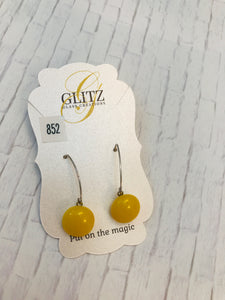Yellow Bellies-Fused-Glass-Earrings