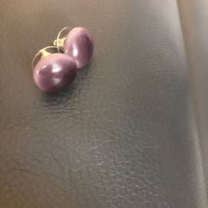 Purple stud earrings