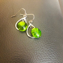 Load image into Gallery viewer, Speckled Frogs-Fused-Glass-Earrings