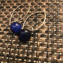 Load image into Gallery viewer, Deep Blue Destiny-Fused-Glass-Earrings