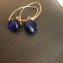 Load image into Gallery viewer, Deep Blue Destiny-Fused-Glass-Earrings