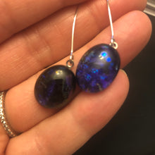 Load image into Gallery viewer, Purple Marble-Fused-Glass-Earrings