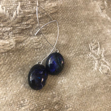 Load image into Gallery viewer, Purple Marble-Fused-Glass-Earrings