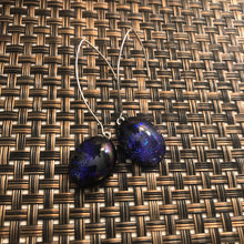 Load image into Gallery viewer, Purple Marble-Fused-Glass-Earrings