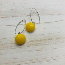 Load image into Gallery viewer, Yellow Bellies-Fused-Glass-Earrings