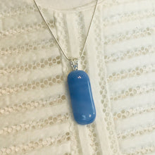 Load image into Gallery viewer, Stretched Blue Thin-Glass-Fused-Pendant