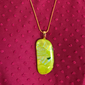 Tahiti Lime-Glass-Fused-Pendant