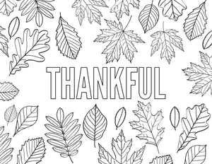 Thankful Coloring Page