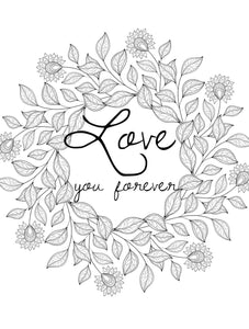 Valentine Love Coloring Page