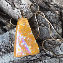 Load image into Gallery viewer, Tangerine Anemone-Fused-Glass-Pendant