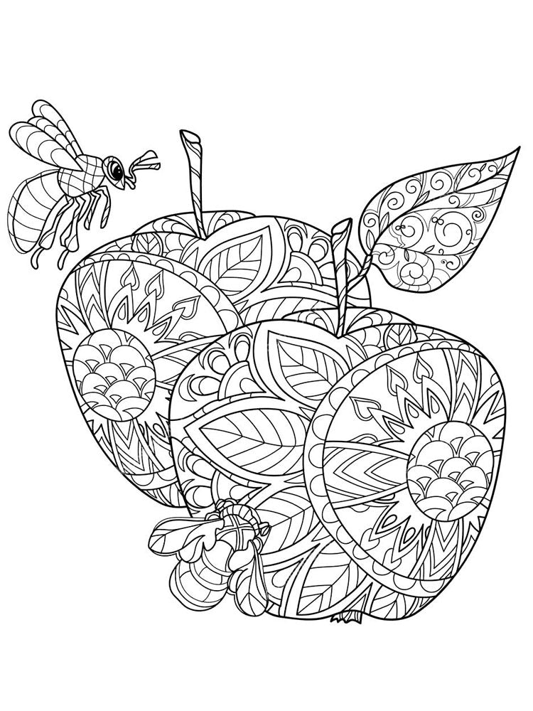 Beautiful Apple coloring page